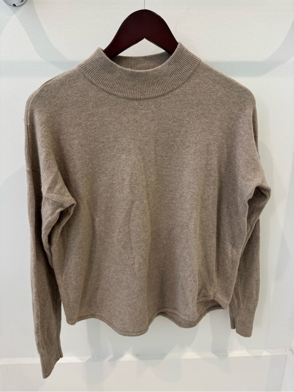Madewell Taupe Mock Neck Sweater